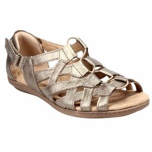 Earth Origins Metallic Gold Strappy Sandals